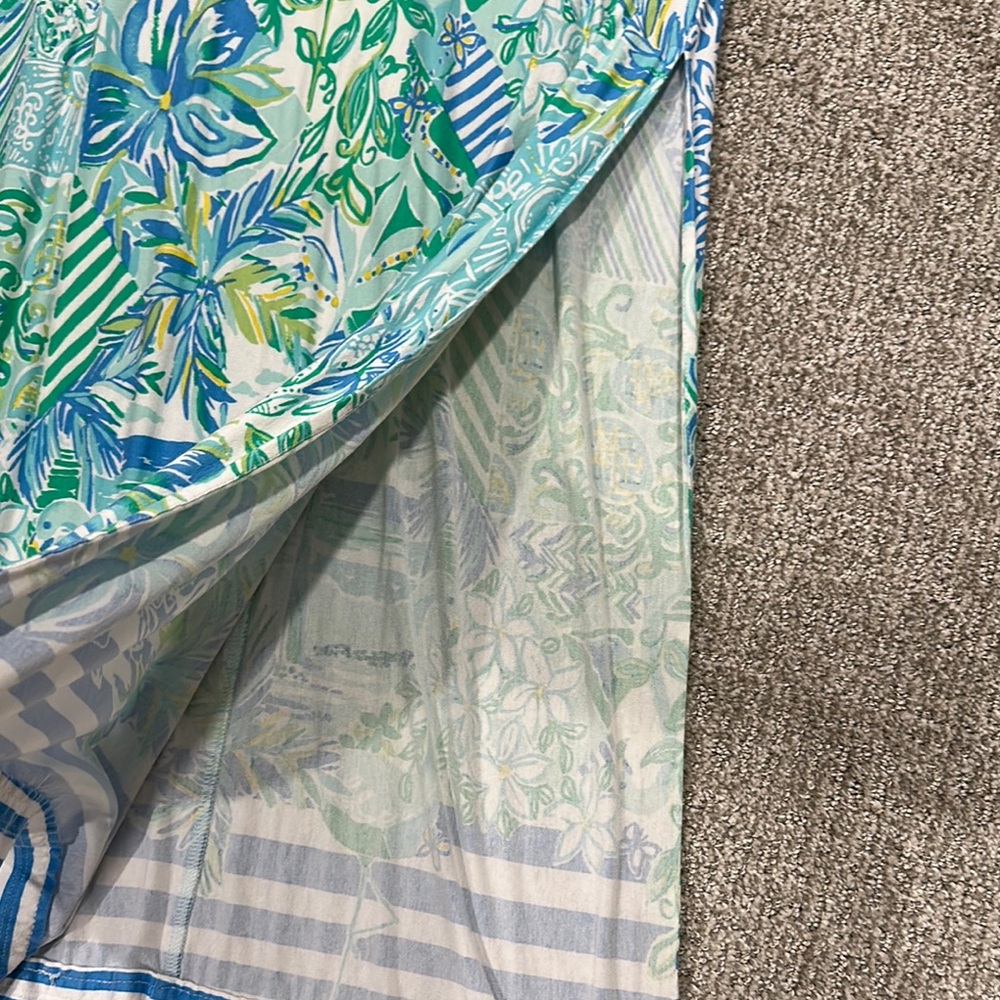 Lilly Pulitzer Green and Blue Maxi Dress - Picture 4 of 6